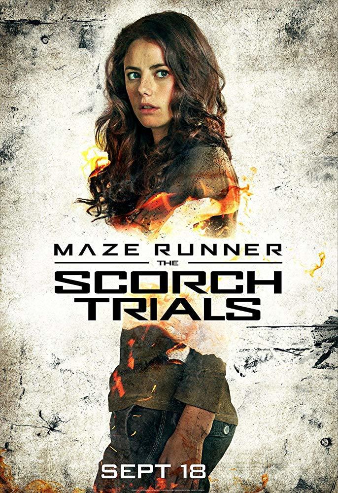 کایا اسکودلاریو در پوستری از فیلم سینمایی «دونده مارپیچ: مشقت های اسکرچ» (Maze Runner: The Scorch Trials )